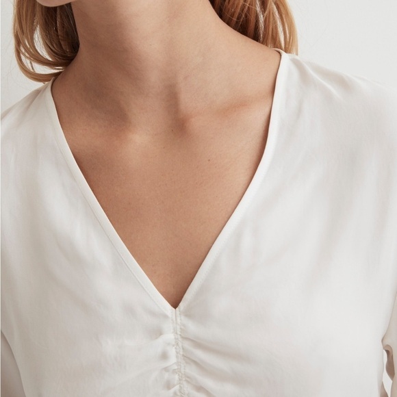 Madewell Brushed Ruched-Front Top lighthouse - Picture 5 of 6